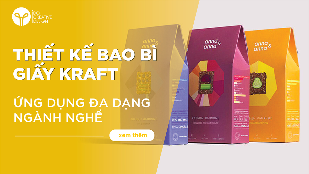 Thiết kế bao bì giấy kraft đẹp, ứng dụng nhiều ngành nghề