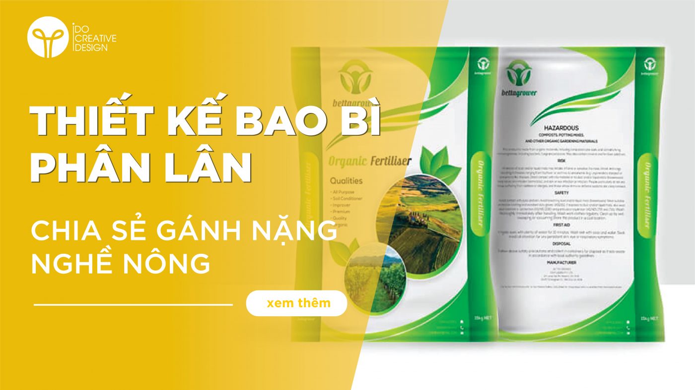 Thiết kế bao bì phân lân chia sẻ gánh nặng nghề nông