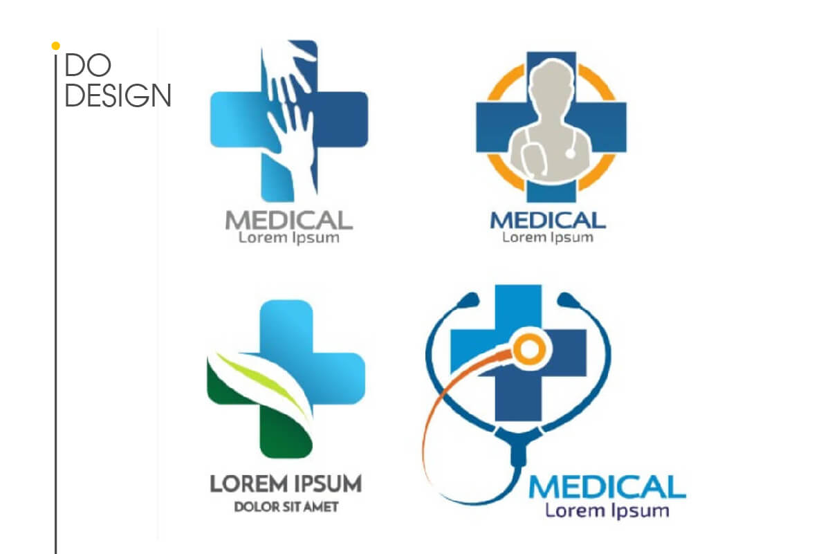 Mẫu logo bệnh viện phòng khám sử dụng biểu tượng y tế