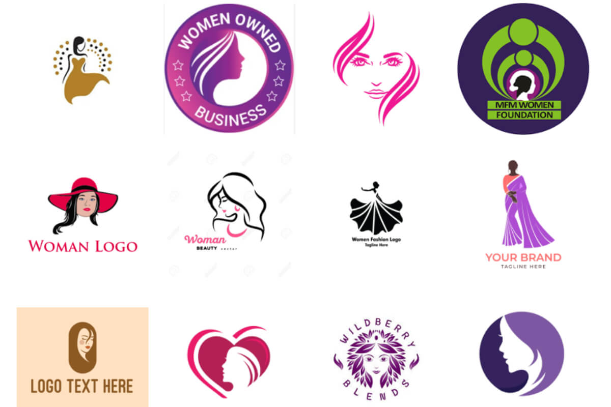 Logo nữ tính hiện đại, cân bằng cho thương hiệu