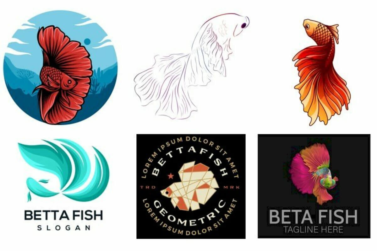 Mẫu logo cá beta