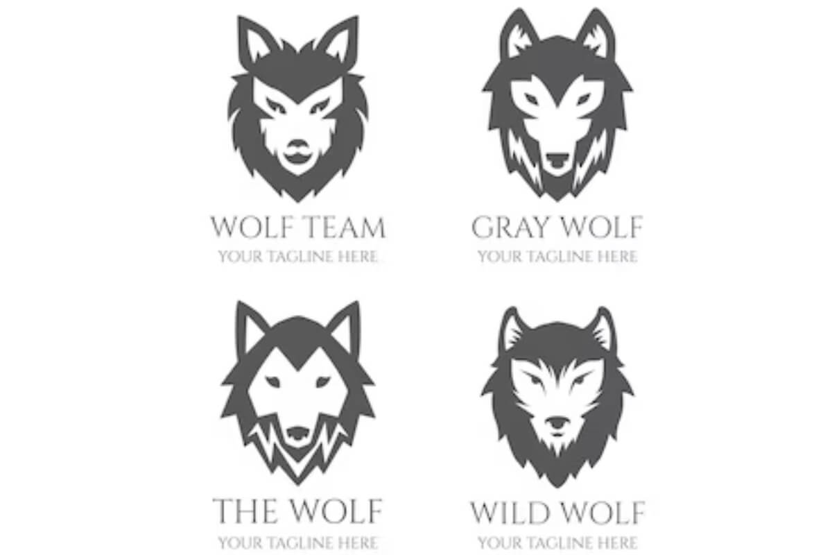 Mẫu logo con sói ấn tượng, thanh lịch