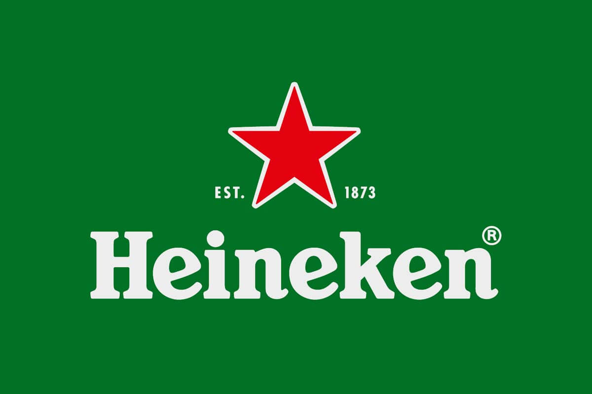 Logo màu xanh của Heineken thể hiện sự tăng trưởng và thịnh vượng của thương hiệu
