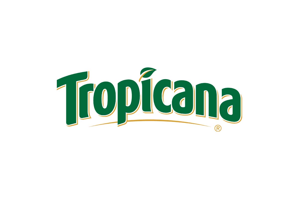 Logo màu xanh lá của Tropicana mang phong cách giản dị, mộc mạc của doanh nghiệp
