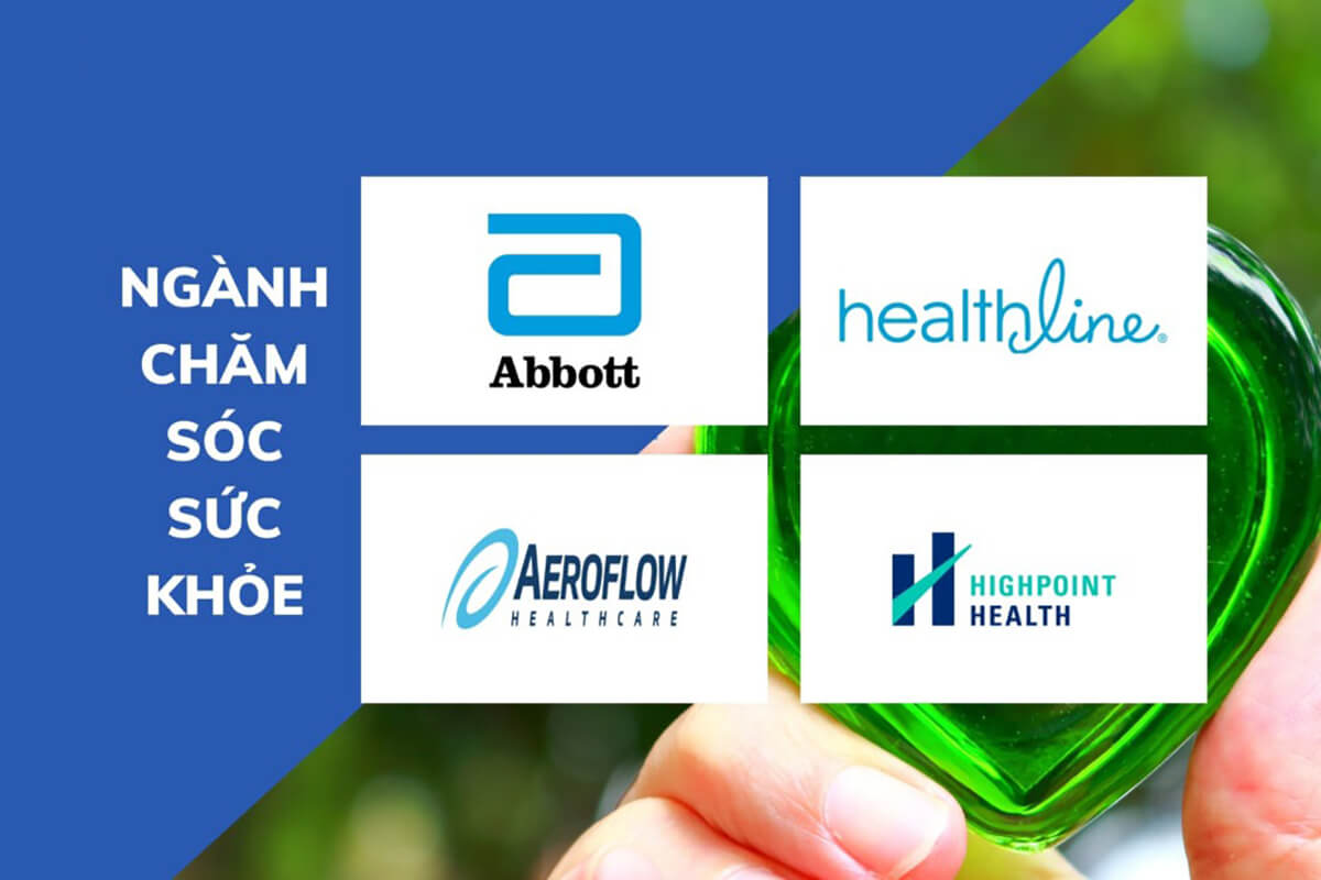 Logo màu xanh của dịch vụ chăm sóc sức khỏe