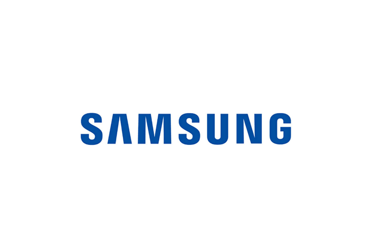Logo màu xanh dương của Samsung thể hiện tính chuyên nghiệp của hãng
