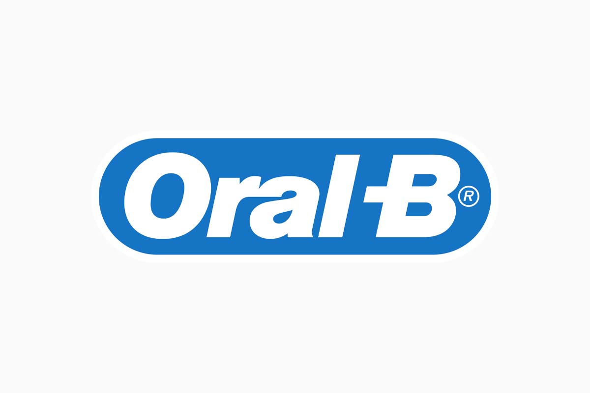 Logo màu xanh dương Oral-B dễ nhận diện và ghi nhớ