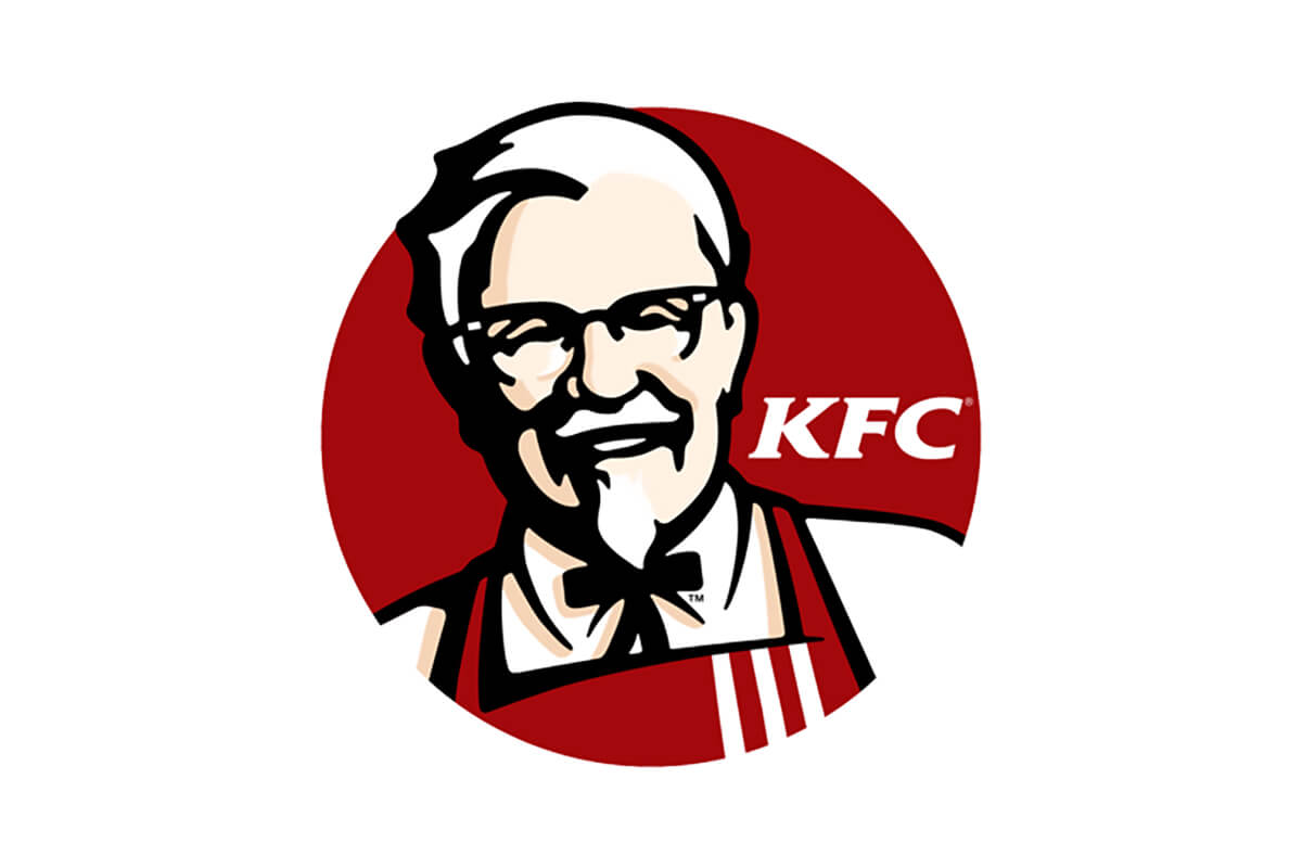 Logo màu đỏ của KFC lan tỏa thông điệp của thương hiệu đến mọi đối tượng khác hàng  