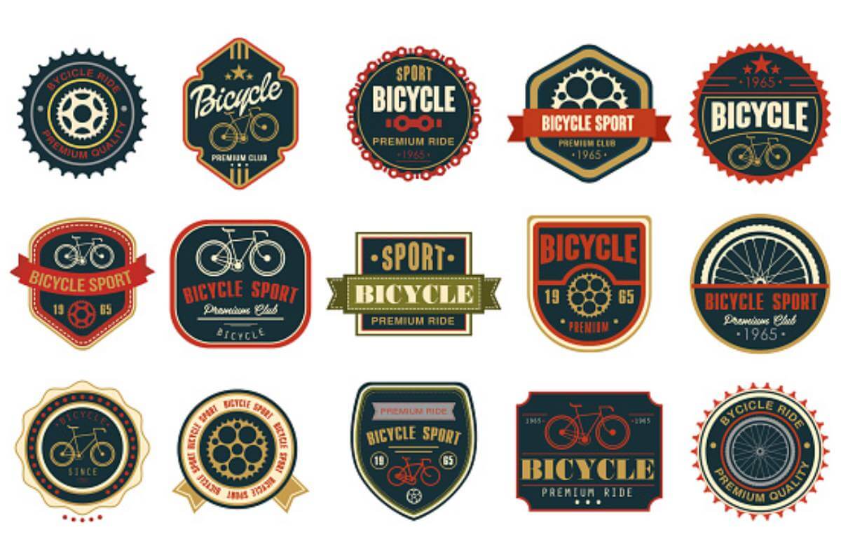 Logo xe đạp đại diện cho các hoạt động công ty thể thao