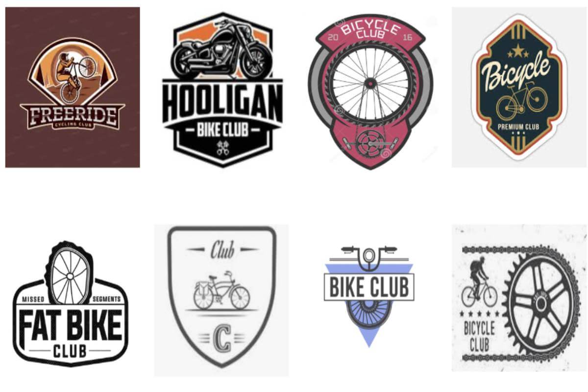 Logo xe đạp đơn giản mang theo âm hưởng cổ điển