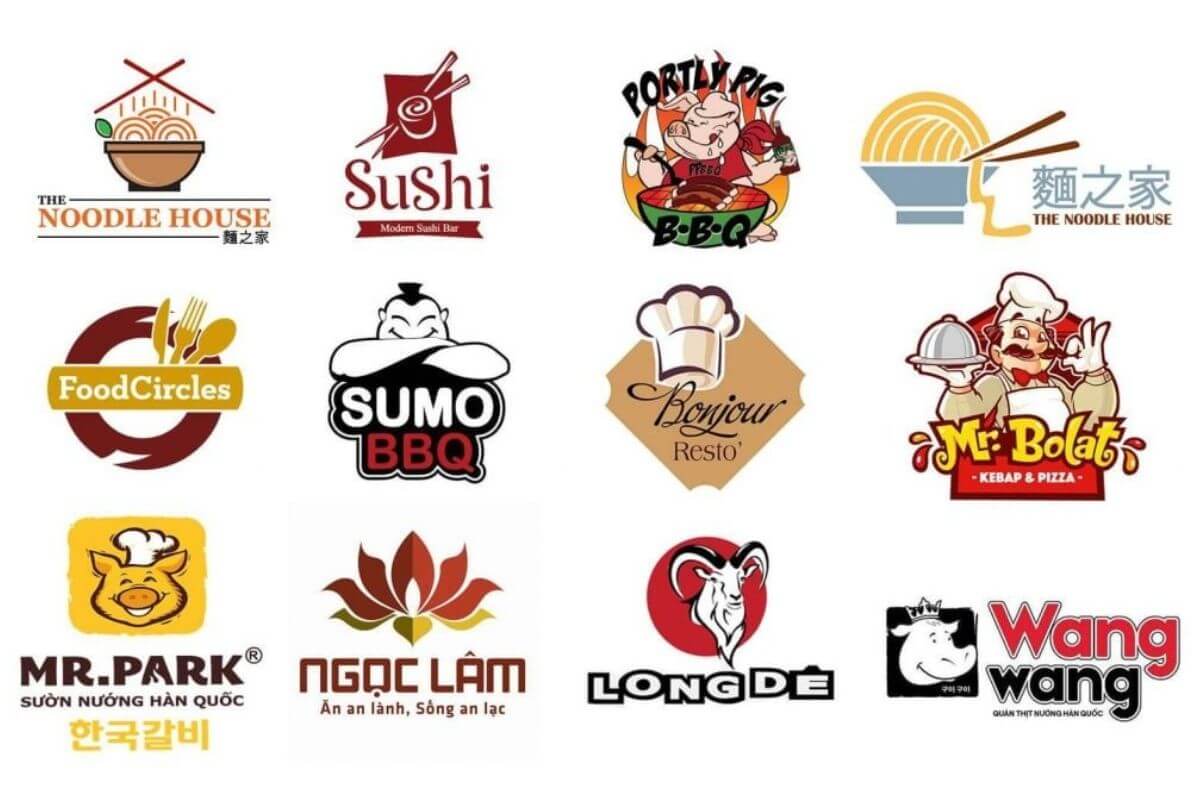 Mẫu thiết kế logo nhà hàng - quán ăn hấp dẫn