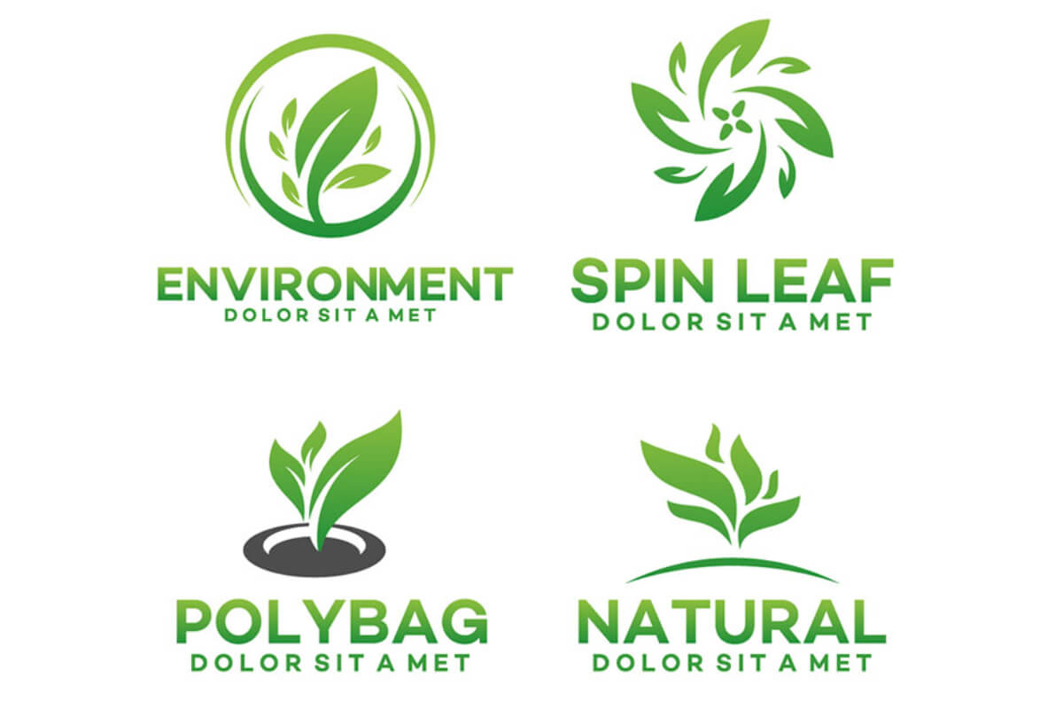Ứng dụng logo hình chiếc lá trong thiết kế đa lĩnh vực