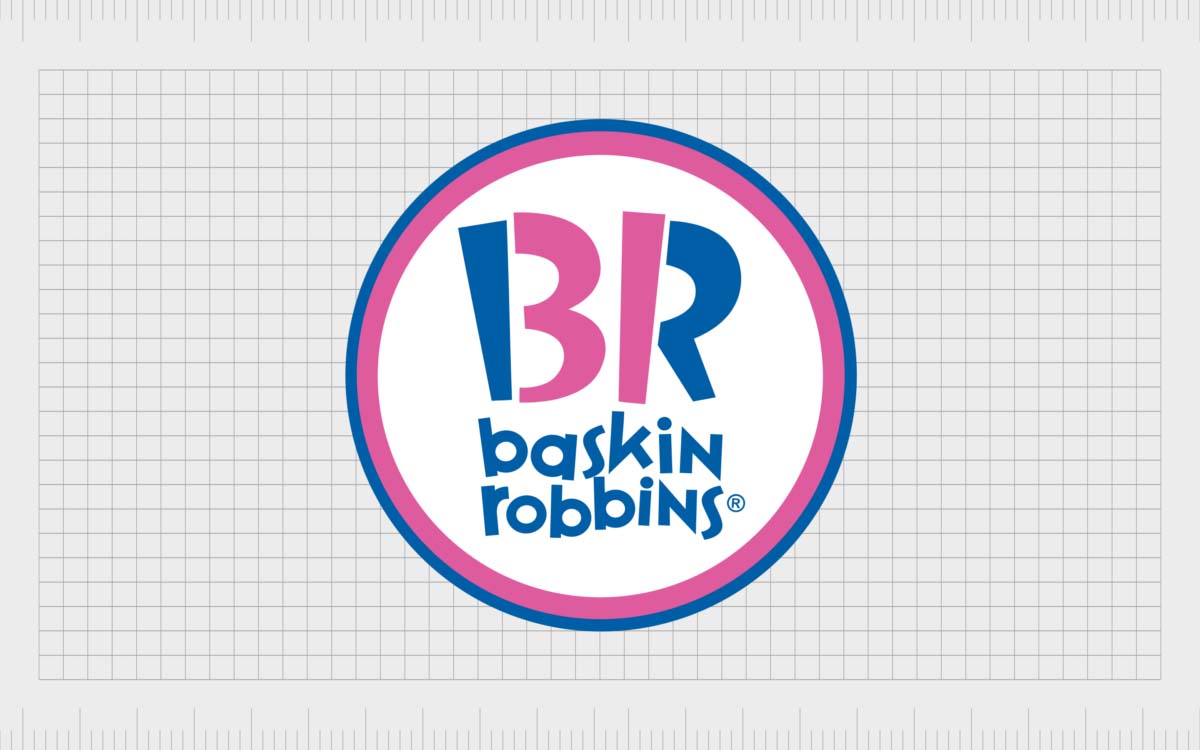 Logo màu hồng của Baskin Robbins thế hiện sự nhẹ nhàng nhưng không kém phần thú vị