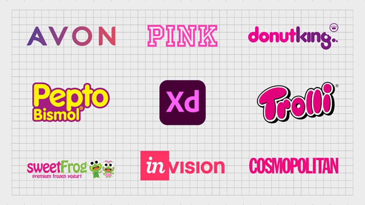 Ý tưởng thiết kế logo màu hồng từ những thương hiệu nổi tiếng