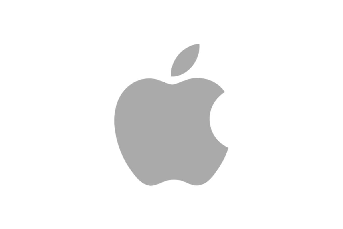 Logo màu xám của Apple thiết kế theo lối tối giản, hiện đại