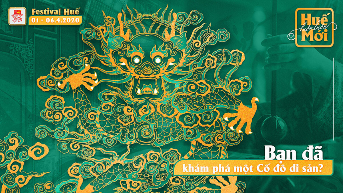 Mẫu poster du lịch Huế đặc sắc, mang truyền thống cố đô