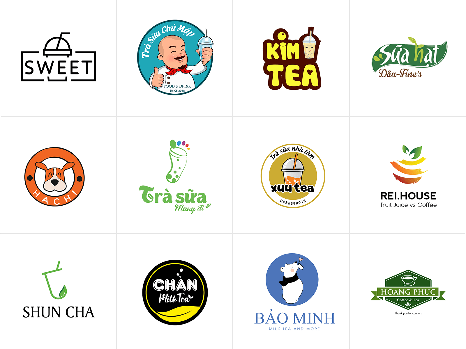 Logo trà sữa thể hiện phong cách và giá trị thương hiệu