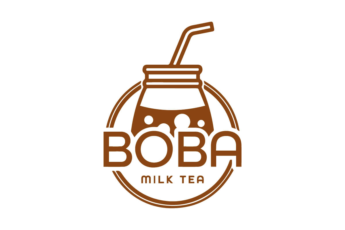 Mẫu thiết kế logo trà sữa đơn giản