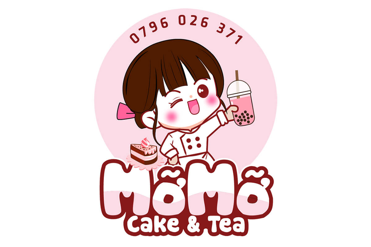 Mẫu thiết kế logo trà sữa cute, dễ thương