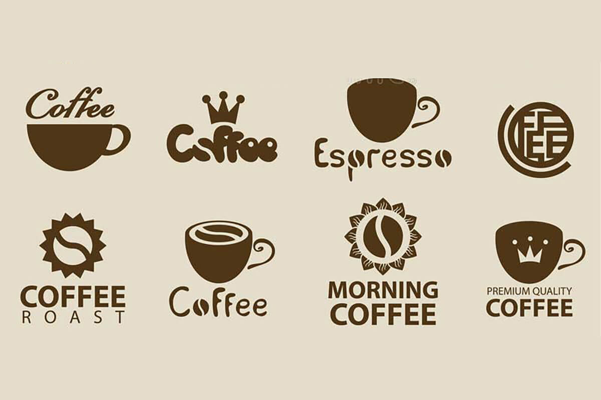 Mẫu logo ly cafe tinh tế