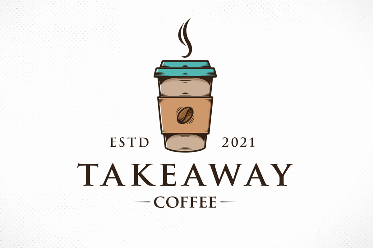 Mẫu logo cà phê mang đi