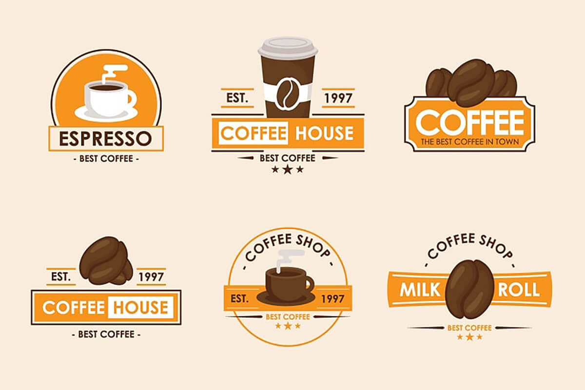 Mẫu thiết kế logo quán cafe phong cách