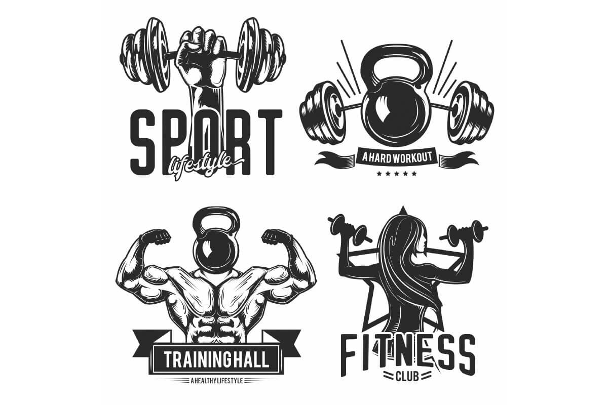 Logo gym sử dụng hình ảnh thể thao thể hiện sự năng động và nhiệt huyết