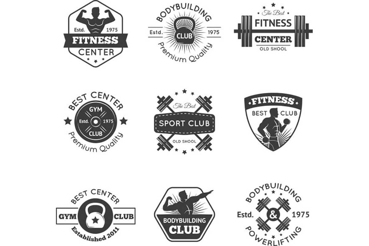 Logo gym sử dụng hình ảnh thể thao thể hiện sự năng động và nhiệt huyết