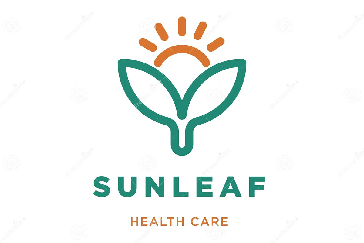 Mẫu logo nhà thuốc sử dụng hình ảnh mặt trời, ngôi sao