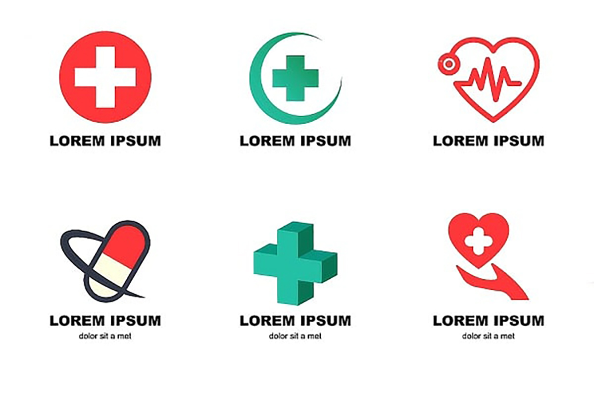 Mẫu logo nhà thuốc sử dụng trái tim