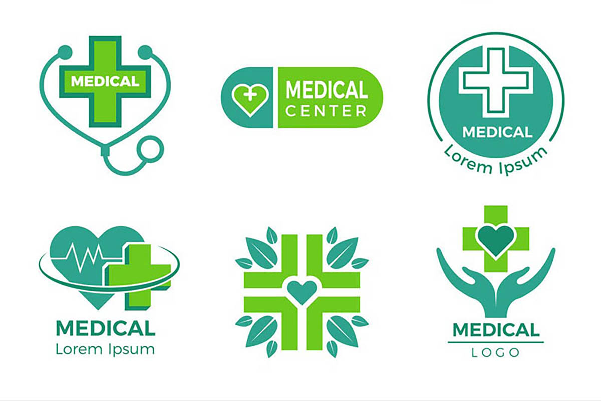 Mẫu logo nhà thuốc sử dụng trái tim
