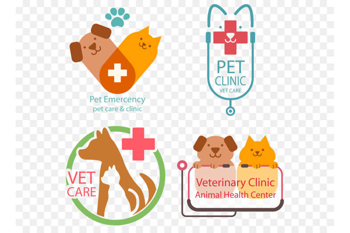 Mẫu logo thú y sử dụng biểu tượng y tế