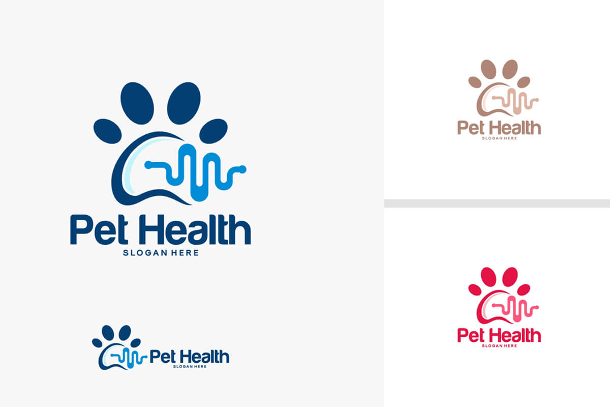 Mẫu logo thú y sử dụng biểu tượng y tế