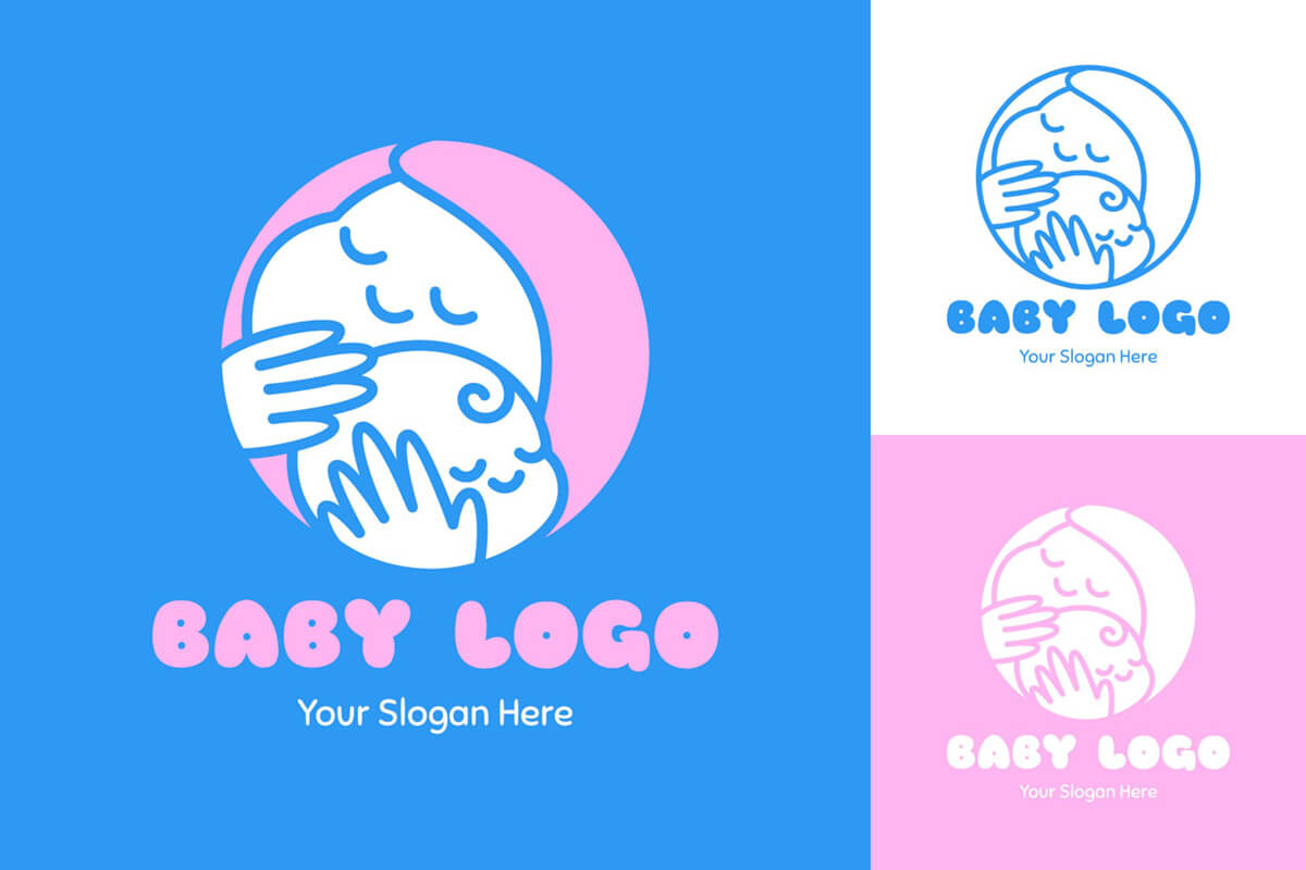 Mẫu thiết kế logo siêu thị mẹ và bé