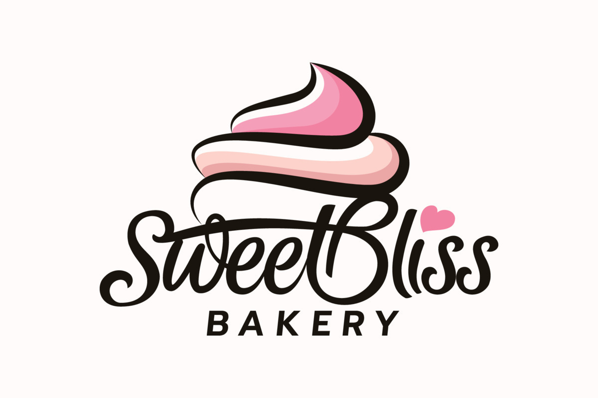 Logo tiệm bánh dễ thương, nữ tính