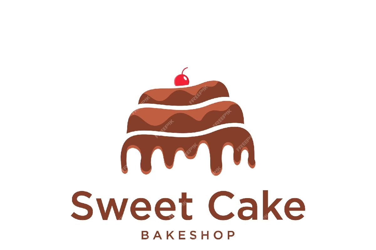 Logo tiệm bánh tập trung tái hiện sản phẩm