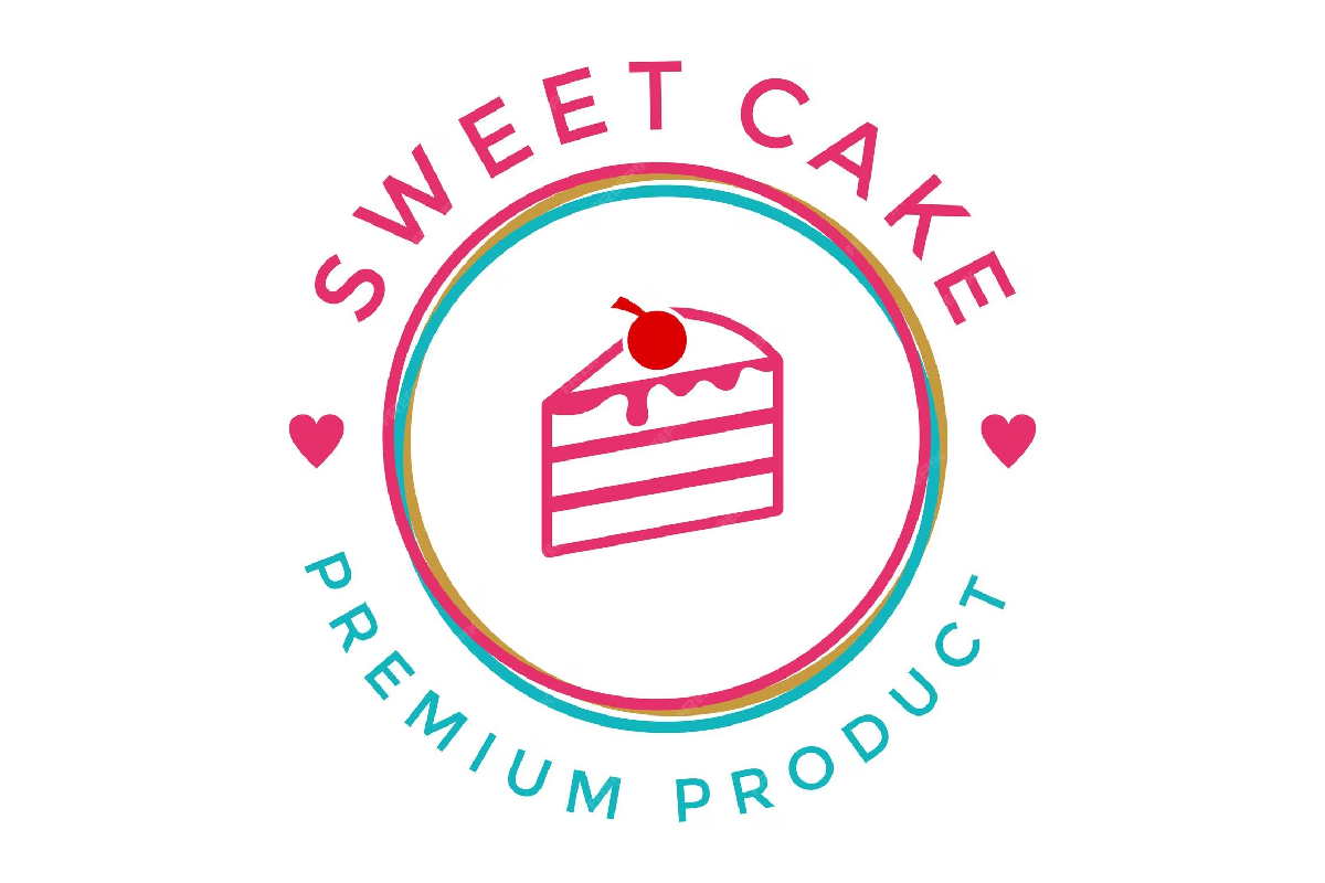 Logo tiệm bánh thể hiện sự hài hòa giữa các gam màu
