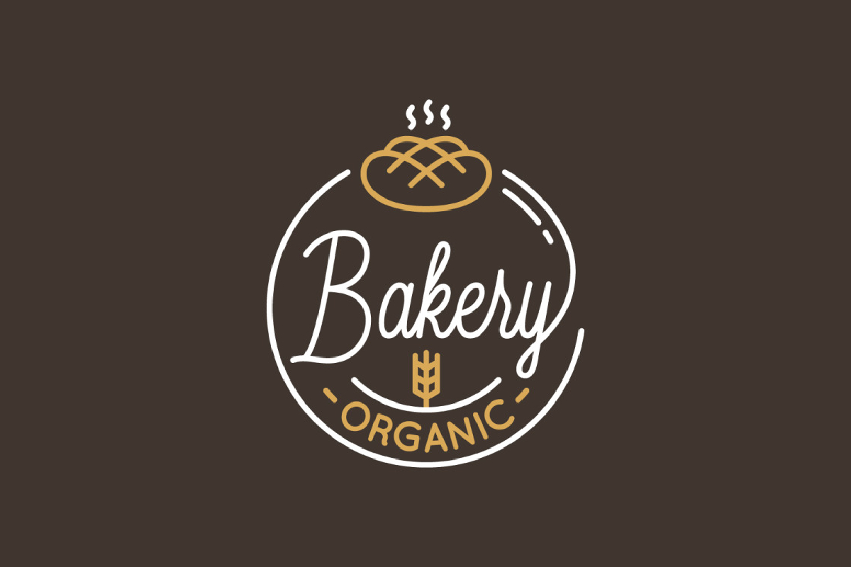 Logo tiệm bánh có hình ảnh đơn giản