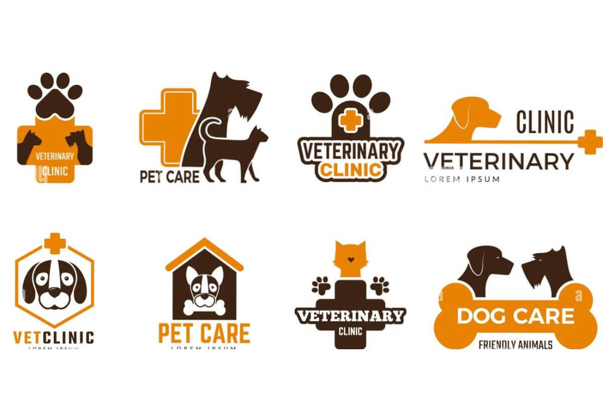 Mẫu thiết kế logo thú cưng thân thiện cho phòng khám thú y
